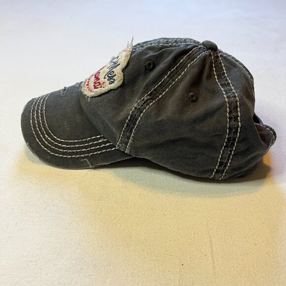 Hot Mess Mama‎ Baseball Cap Adjustable Dark Gray Distressed Cap - Picture 5 of 8